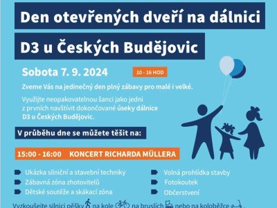 Den otevřených dveří na dálnici D3 obrazem